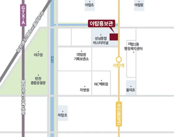 경기광주역 롯데캐슬 시그니처 2단지 모델하우스 야탑 홍보관 위치 안내도 — 성남시 분당구 야탑역 인근